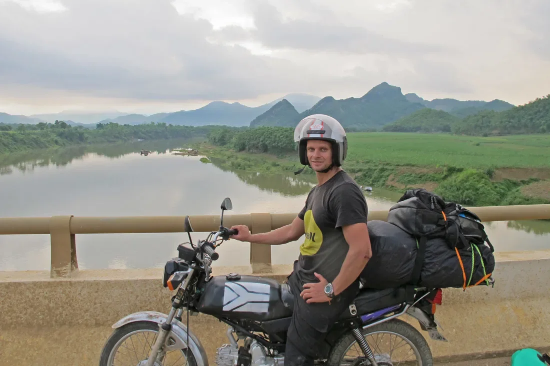 Man on a motorbike ready for a My Son Sanctuary tour from Hoi An