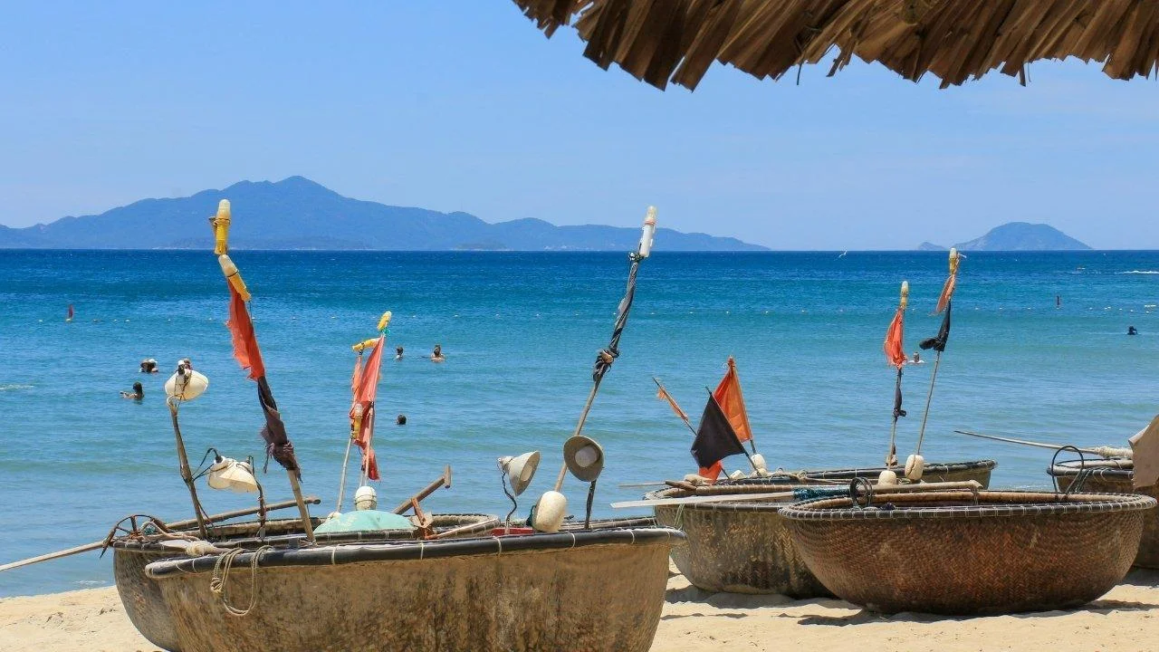 Quiet coastline at Hidden Beach Hoi An on the map of Hoi An Ancient Town