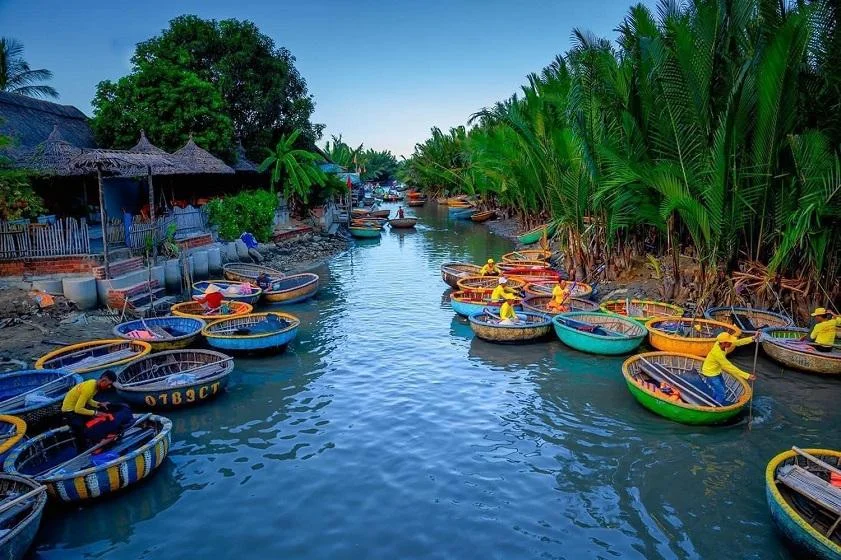 Basket boat ride at Bay Mau Coconut Forest on the map of Hoi An Ancient Town