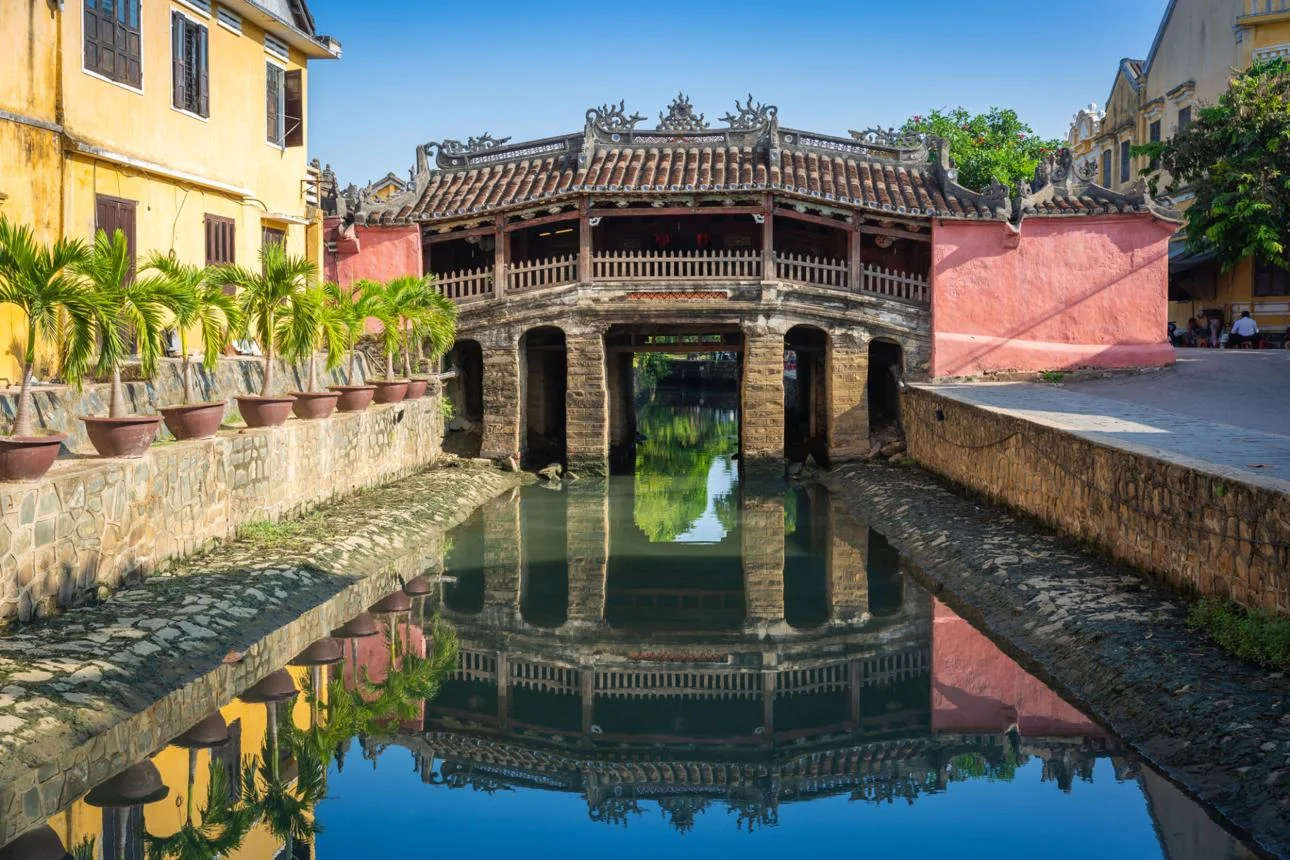 Japanese Covered Bridge location on the Hoi An Ancient Town Map in Vietnam